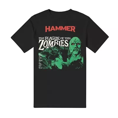 Buy HAMMER HORROR - THE PLAGUE OF THE ZOMBIES BLACK T-Shirt Small • 12.18£