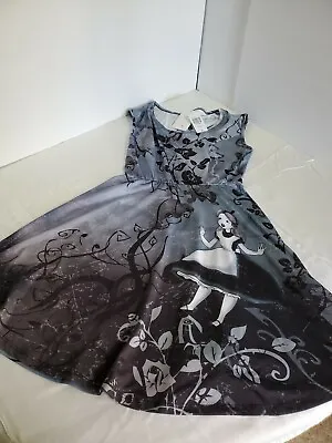 Buy Disney Alice In Wonderland Keyhole Gothic Art Tank Top Dress Womens Small  NWT • 38.61£