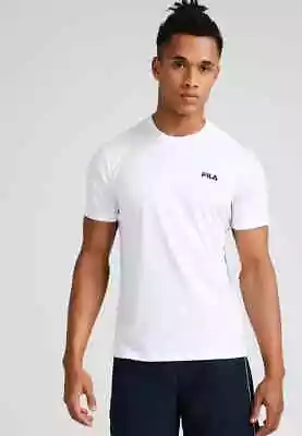 Buy £35 OFF!!! Two Fila Men's T Shirts Size S - Black / White RRP £40 BNWT • 7.99£