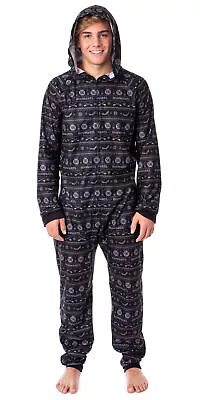 Buy Harry Potter Mens' Hogwarts Christmas Sweater Hooded Union Suit Pajama • 28.31£