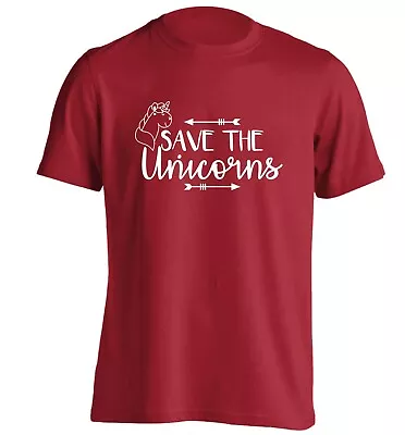 Buy Save The Unicorns, T-shirt Fantasy Animals Mermaids Fairies Rainbows Funny 5114 • 13.95£