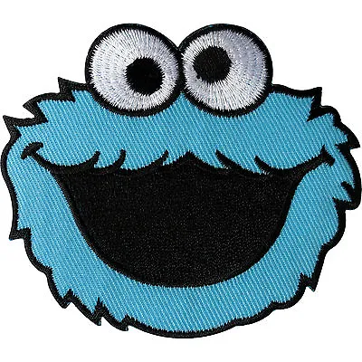 Buy Sesame Street Cookie Monster Patch Embroidered Iron On / Sew On Clothes Badge • 2.79£