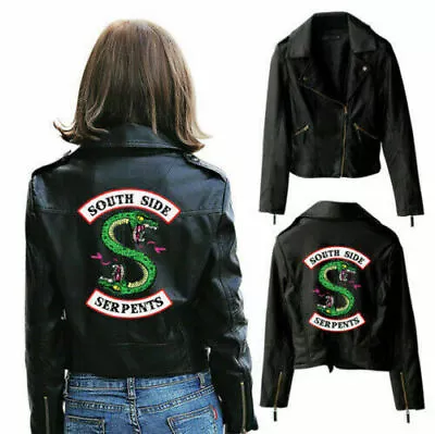 Buy New Riverdale Southside Serpents Cheryl Blossom Womens Faux Leather Black Jacket • 37.25£