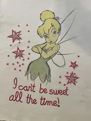 Buy Vintage Disney Tinkerbell “ I Can’t Be Sweet All The Time Tee Shirt Size SMALL • 65.20£