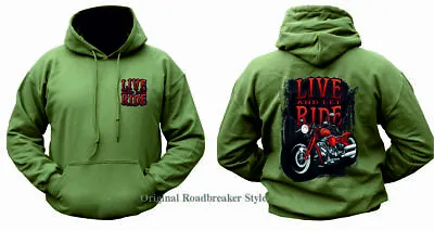 Buy Hoodie Olive Biker Chopper&motorradmotiv Model Live • 29.14£