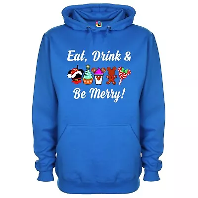 Buy Eat, Drink & Be Merry Christmas Printed Hoodie • 23.95£