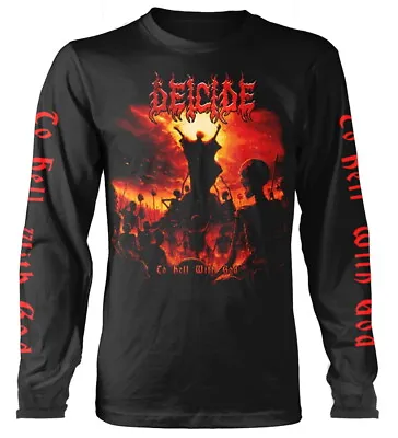 Buy Deicide To Hell With God Black Long Sleeve Shirt OFFICIAL • 30.39£