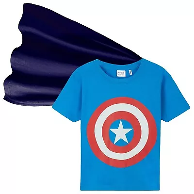 Buy Marvel Boys T Shirts, Avengers T Shirts With Cape For Kids And Teens Age 13-14 • 6.30£