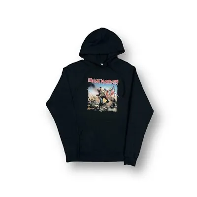 Buy Port & Company Iron Maiden Big Graphic Black Pullover Hoodie Size Small • 19.99£
