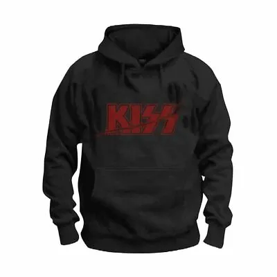 Buy KISS Slashed Logo Black Pullover Hoodie • 19.95£