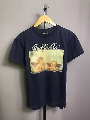 Buy Vintage Raffaello Two Cherub Angels Art T-Shirt Blue Mens Italy Sz M • 61.92£