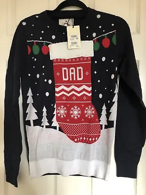 Buy New Next Mens Dad Christmas Jumper Extra Small Size Rrp £26 • 14.98£
