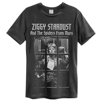 Buy Amplified David Bowie Ziggy Stardust Spiders From Mars Unisex Grey T-shirt • 22.95£