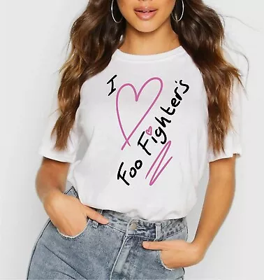 Buy Foo Fighters T-Shirt Funny Fashion I LOVE Foo Fighters T Shirt Concert 2024 • 15.99£