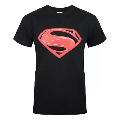 Buy Superman Official Mens Man Of Steel Red Logo T-Shirt NS4963 • 14.15£