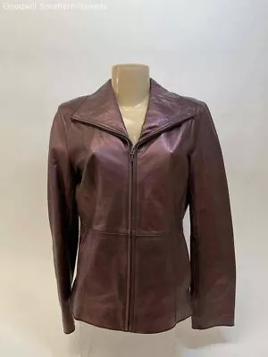 Buy Bernardo Design Women's Metallic Purple Leather Jacket - Size Medium • 10.23£