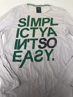 Buy Xdye Simplicity Aint So Easy White Green Size Large Used Fashion Unisex • 11.90£