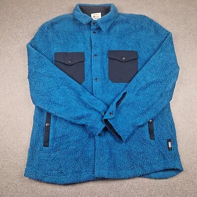 Buy Champion Todd Snyder Jacket Mens Large Blue Shacket Overshirt Polartec Deep Pile • 42£