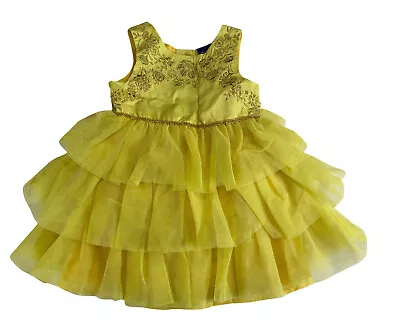 Buy Beauty & The Beast Live Action Infant Baby Belle Ballroom Dress Size 12M Gold • 12.52£