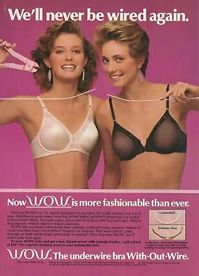Buy 1985 Wow Bra Vintage Print Ad 80's Women's Fashion Advertisement • 8.67£