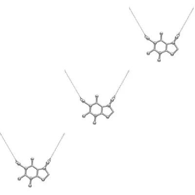 Buy Set Of 3 Chemical Necklace Alloy Miss Organic Chemistry Jewelry • 10.59£