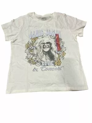 Buy Women's Janis Joplin Short Sleeve Graphic T-Shirt - White XXL • 8.53£