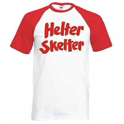 Buy Murderino Charles Manson  Helter Skelter Book Logo  Raglan Baseball T-shirt • 14.99£