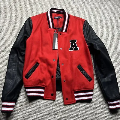 Buy Marks And Spencer Limited Collection Red/black Varsity Jacket Size 6 NWT • 18£