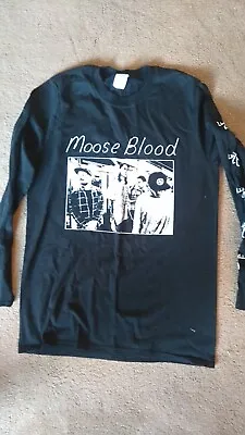 Buy MOOSE BLOOD - Subway Long Sleeve Black & White T Shirt  Emo Rock  Medium • 4.99£