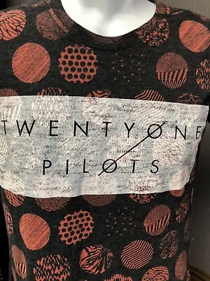 Buy Twenty One Pilots Ladies Medium T-Shirt Gray And Red Columbus Ohio Nick Thomas • 8.63£