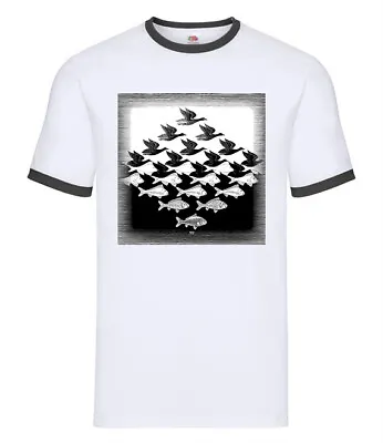 Buy Sky And Water Escher Art Abstract T Shirt Retro Birthday Gift Film Novelty • 9.99£