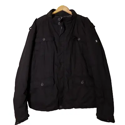 Buy Brandit Britannia Jacket - Black Coat Mens Smart Military Hood Size 3XL • 44£