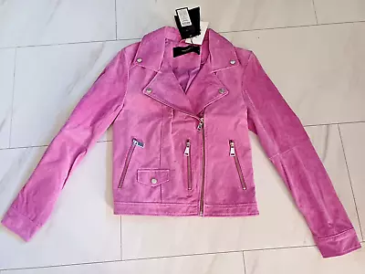 Buy Vero Moda Ladies Suede Bikers Jacket (UK M), Rose Pink. New With Tags, RRP £89. • 10£