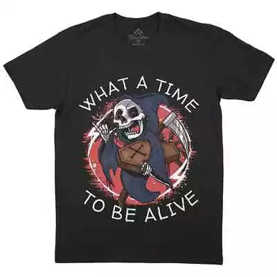 Buy What A Time To Be Alive Mens T-Shirt Funny Grim Skull Grave Reaper D096 • 11.99£