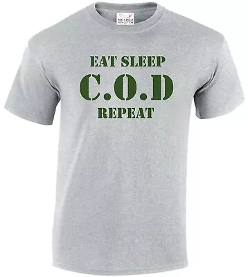 Buy Call Of Duty Style T Shirt Eat Sleep Repeat Inspired T Shirt PS4 X Box Gamer • 7.99£