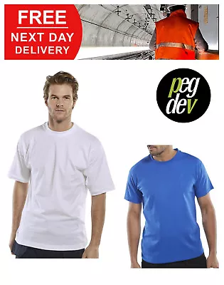 Buy Premium Mens Workwear Multi Colour Short Sleeve T Shirt Top Sizes S-3xl Hgclcts • 14.99£