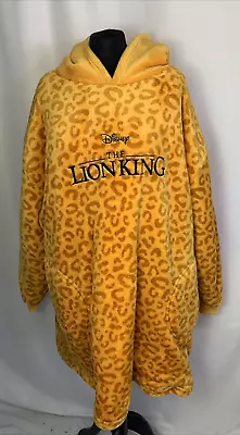Buy Disney LION KING Teddy Oversized Jumper Yellow Large Hoodie Hood Fluffy L704 • 12.99£
