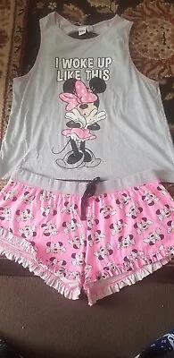 Buy Ladies Minnie Mouse Pyjamas Size 18/20 • 5£