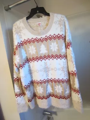 Buy NWOT Beautiful Long Sleeve Warm Christmas Sweater Holiday Time Size XL • 11.33£
