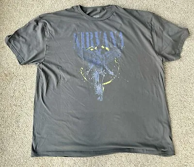 Buy Nirvana Officially Licensed Short Sleeve T-shirt Mens 4XL Grey BRAND NEW • 10.95£