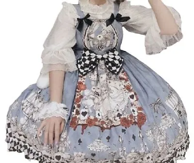Buy New Japanese Gothic Lolita EGL Dress JSK Harajuku Mourning Alice Size Med • 56.94£