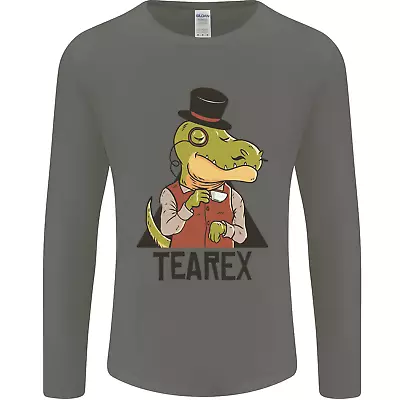 Buy TeaRex Funny T-Rex Dinosaur Tea Drinker Mens Long Sleeve T-Shirt • 11.99£