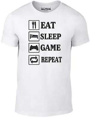 Buy Eat Sleep Game Repeat Men's T-Shirt - Gift Gaming Xmas Present Humour Joke Funny • 12.99£