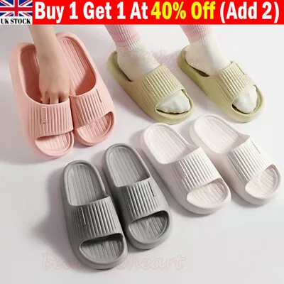 Buy Women Men Bathroom Slippers Anti-Slip Ultra Soft Cloud Sandals Shoes Bath/Beach◆ • 6.59£