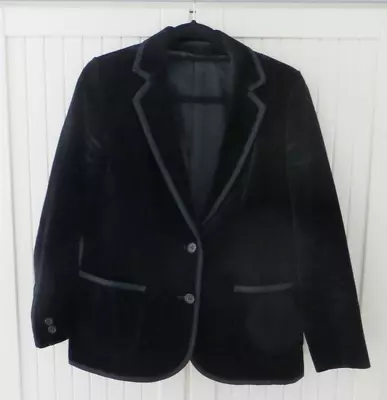 Buy Vintage Marks & Spencer M&S Black Velvet Ladies Jacket - Size 12 / 40 • 25£