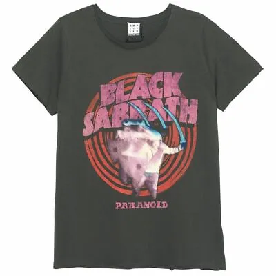 Buy Amplified Black Sabbath Paranoid Women Official Merch T-Shirt Dark Grey - New • 24£