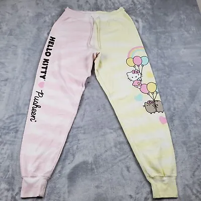 Buy Hello Kitty X Pusheen Sweatpants Women's Sz M Tie Dye Joggers White Pink Yellow • 36.89£