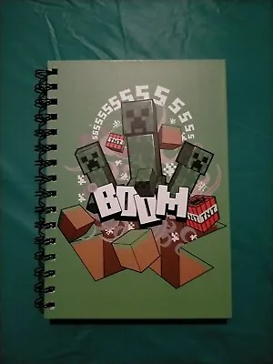 Buy Minecraft Creeper Boom TNT Explode - Green A5 Notebook Journal Diary Stationery • 7.71£