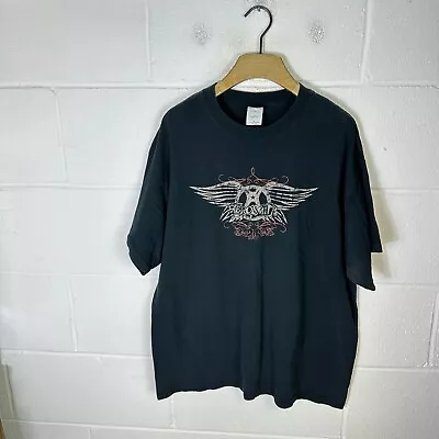 Buy Vintage Aerosmith Shirt Mens Extra Large Black 2008 Rock Band Retro Y2K Concert • 23.95£
