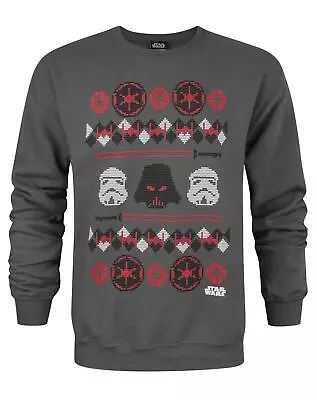 Buy Star Wars Grey Christmas Jumper (Mens) • 21.99£